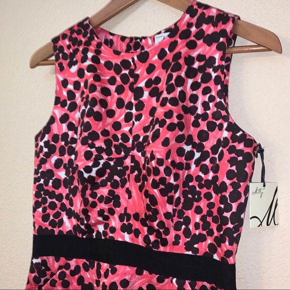 Milly of New York Pink Black BLOSSOM PINK Dress 6 - Picture 5 of 14